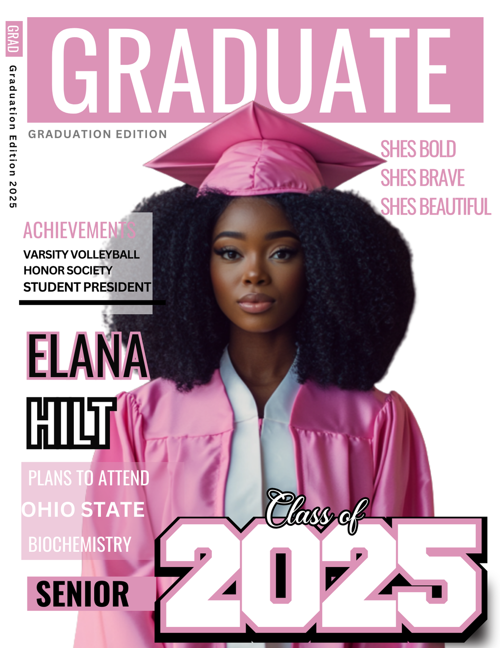 Framed Graduate Magazine Cover