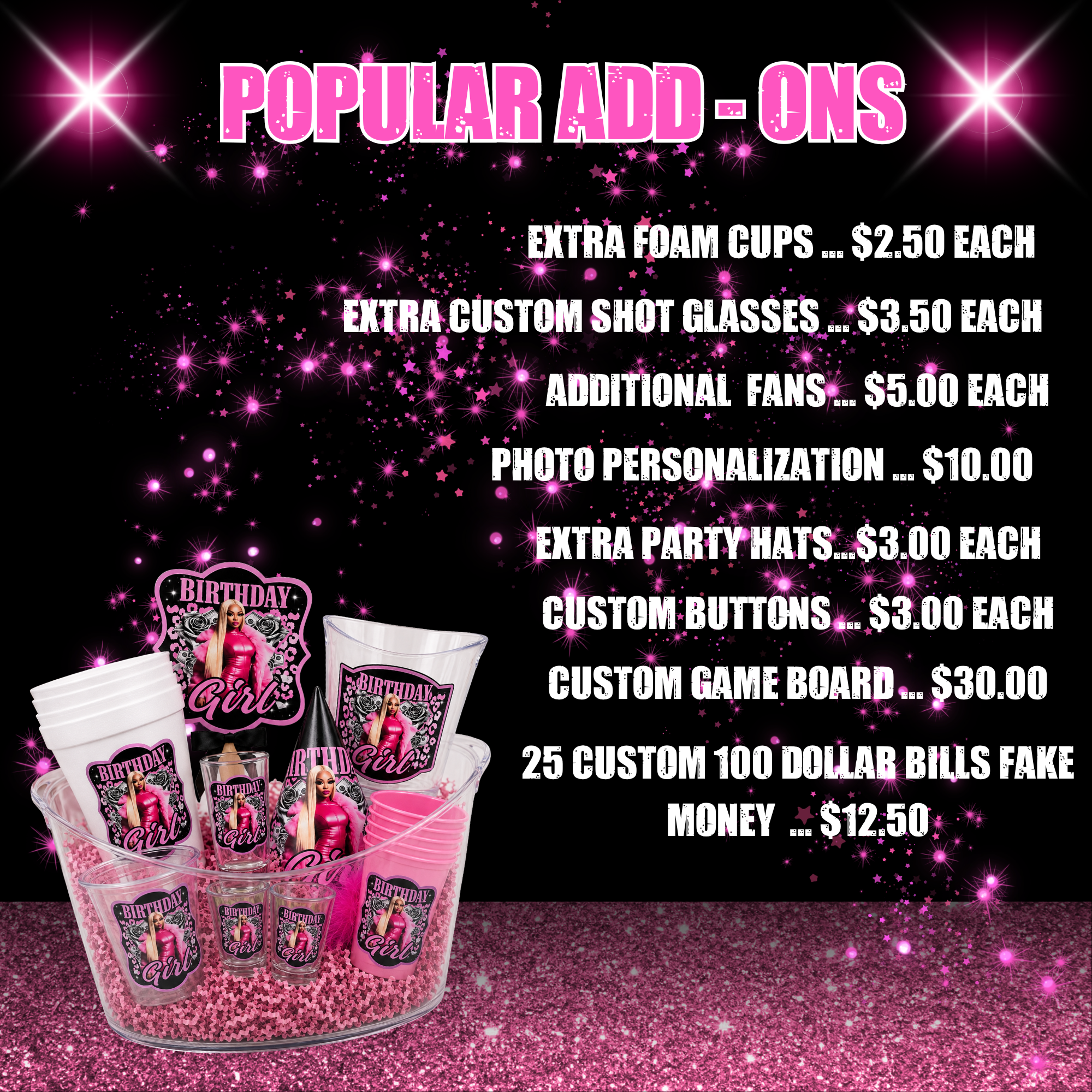 Adult Party Bucket Add-Ons