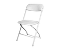 White folding chair