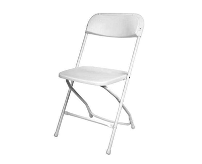 White folding chair