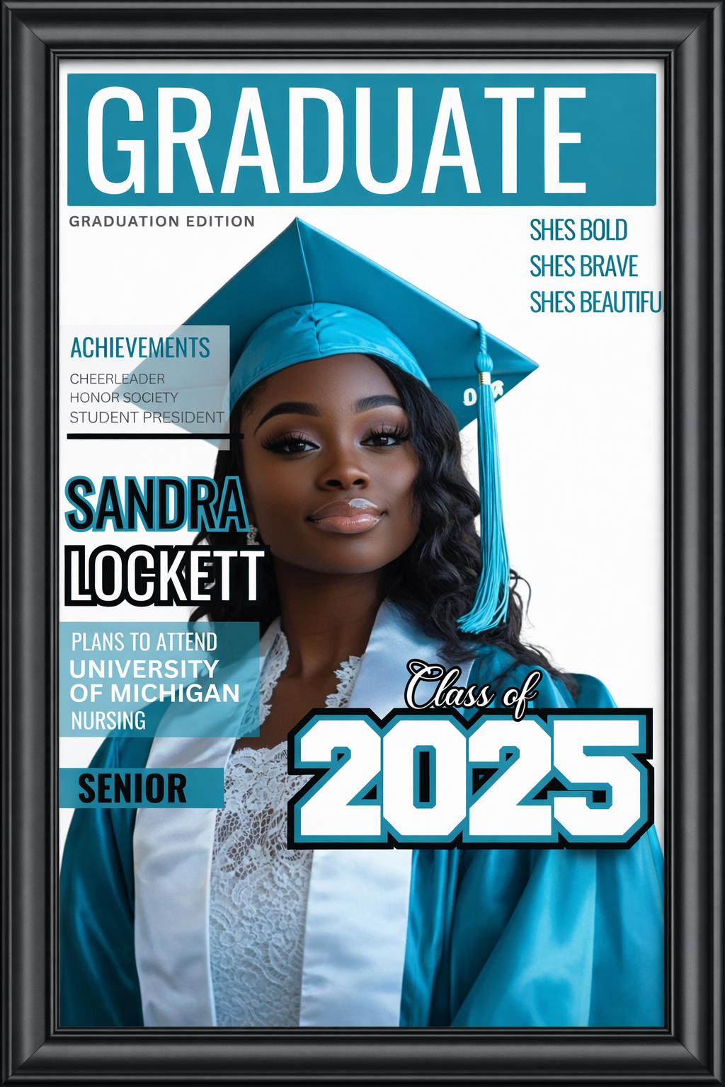 Framed Graduate Magazine Cover